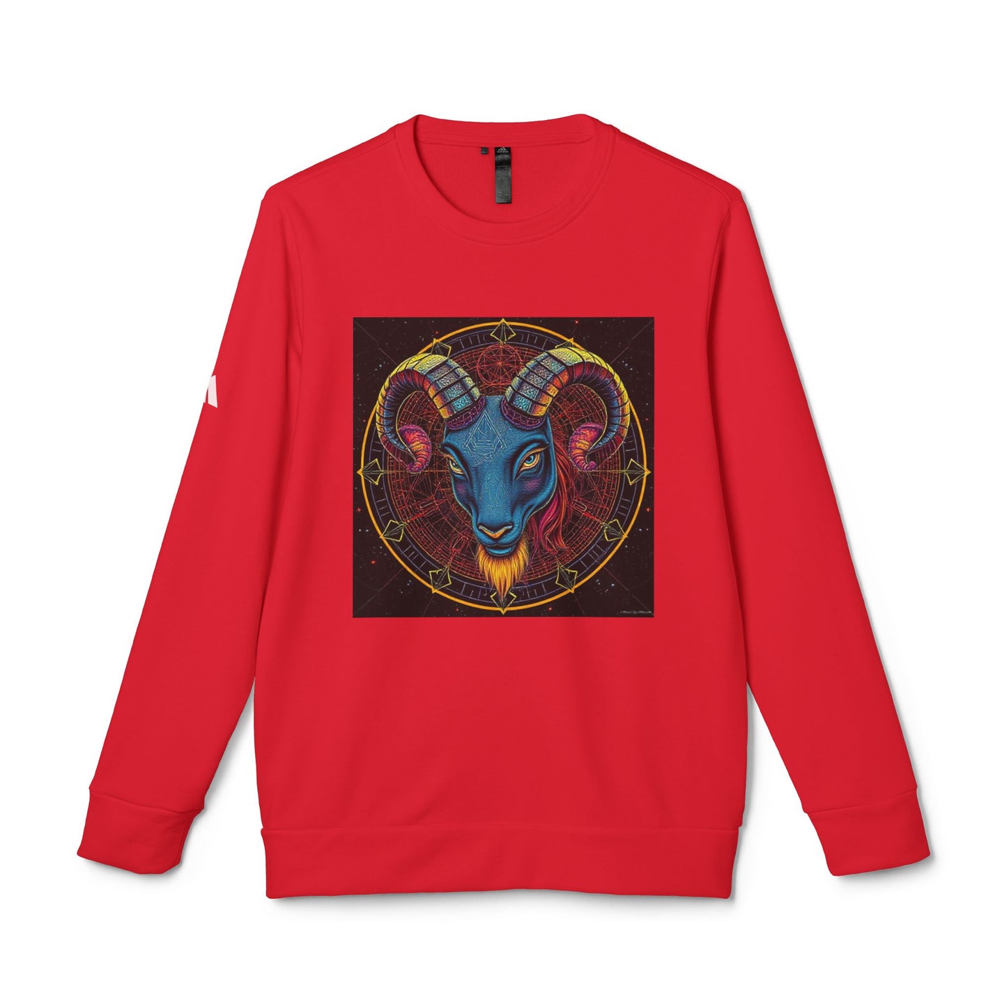 Adidas, Unisex Fleece Crewneck Sweatshirt, Aries, Pop Art v1, Zodiac