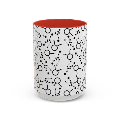 Accent Coffee Mug with the Taurus Zodiac sign (11, 15oz)