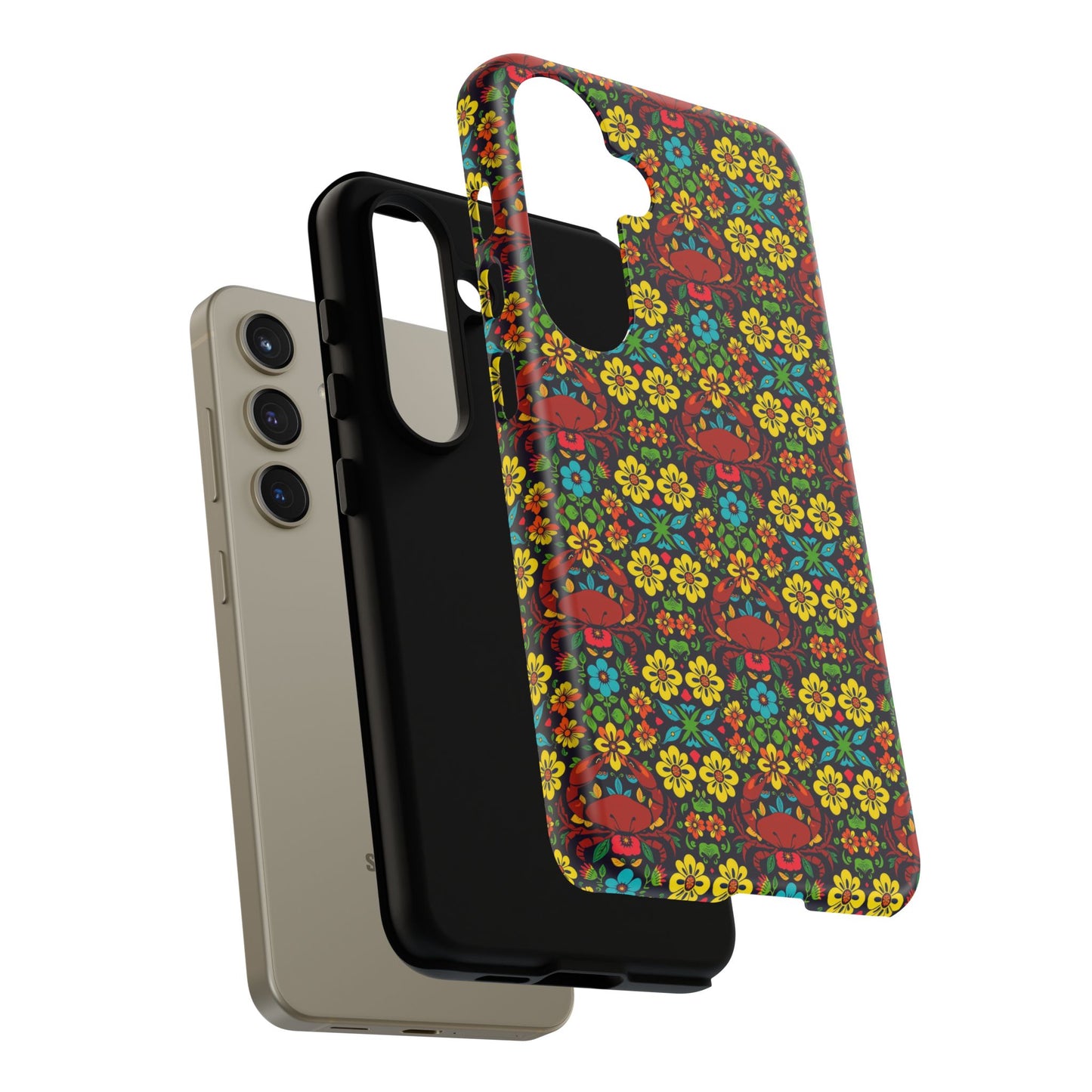 Tough Cases, Cancer, Zodiac v2, Flower Pattern