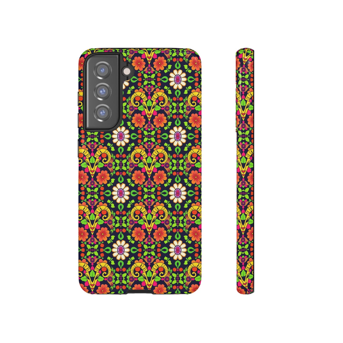 Tough Cases, Aries, Zodiac v4, Flower Pattern