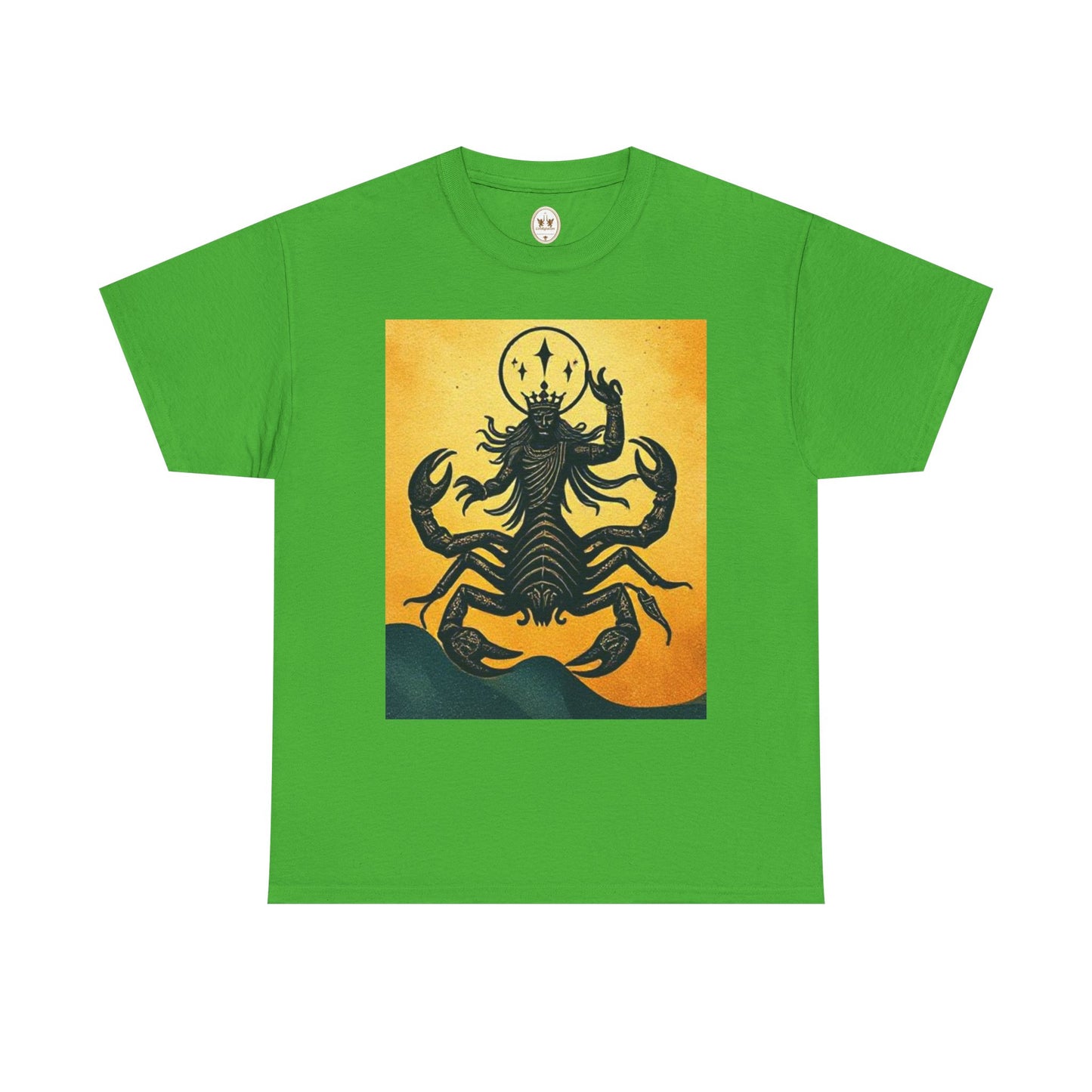 Unisex Heavy Cotton T-Shirt, Scorpion King, Print Art v1, Scorpio Zodiac Design
