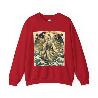 Unisex Heavy Blend™ Crewneck Sweatshirt, Anime Capricorn God,  Zodiac Design