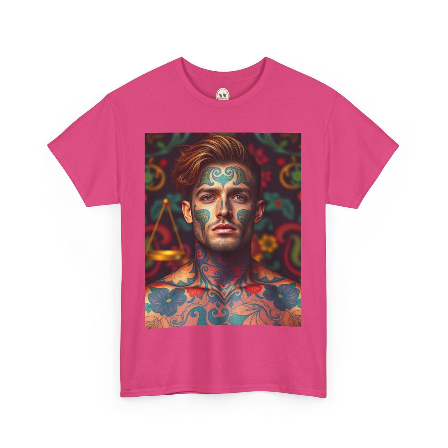 Unisex Heavy Cotton T-Shirt, Libra, Zodiac, Sexy Art