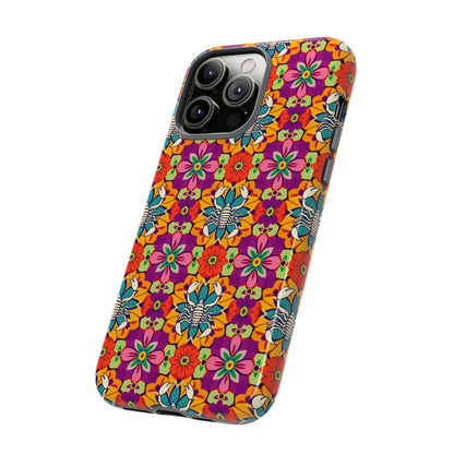 Tough Cases, Scorpio, Zodiac v3, Flower Pattern