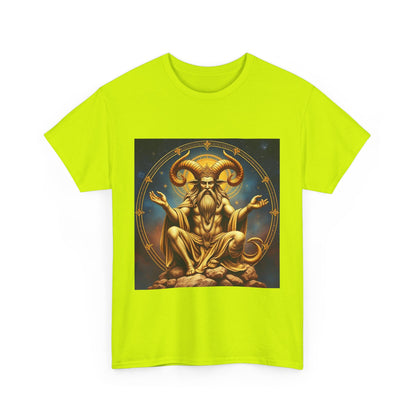 Unisex Heavy Cotton T-Shirt, On The Throne, Taurus Zodiac Design