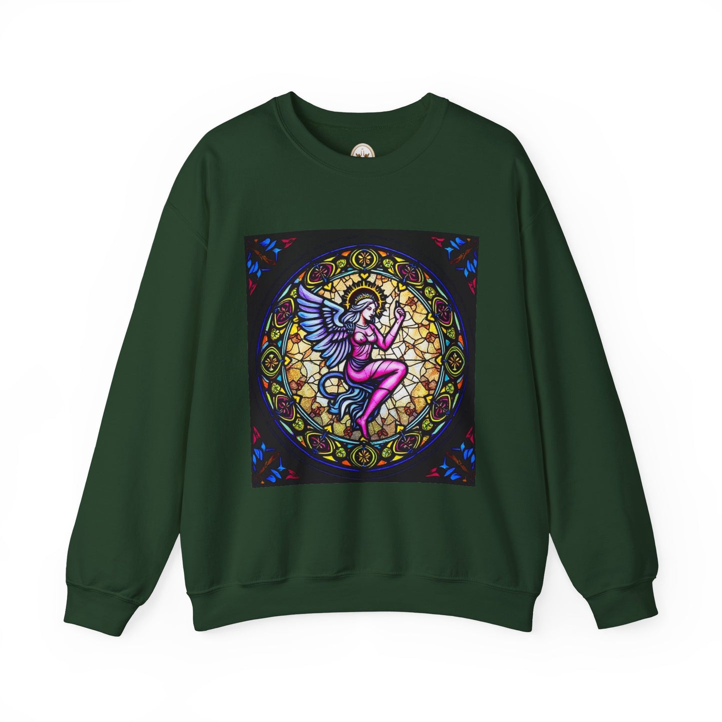 Unisex Heavy Blend™ Crewneck Sweatshirt, Glass 1, Virgo Zodiac Design