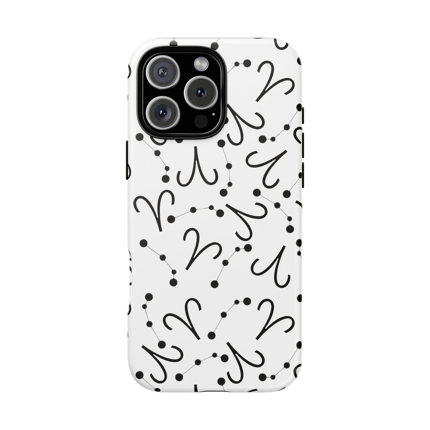 Tough Cases with the Aries Zodiac sign for iPhone, Samsung Galaxy, and Google Pixel devices