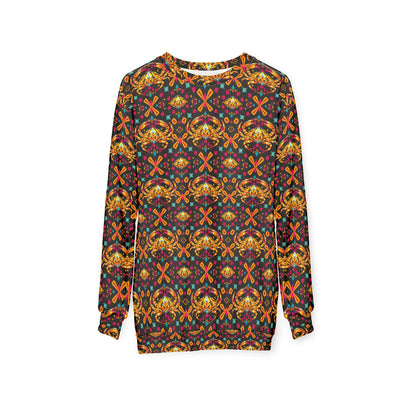 Unisex Sweatshirt (AOP), Cancer, Zodiac, Jewel Pattern