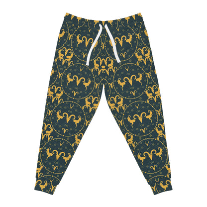 Athletic Joggers, Zodiac Design, Pattern v1, Aries, AOP