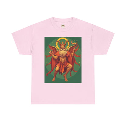 Unisex Heavy Cotton T-Shirt, Aries God 1v, Zodiac Design