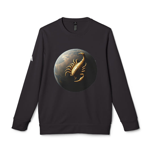 Adidas, Unisex Fleece Crewneck Sweatshirt, Scorpio, Planet Animal, Zodiac