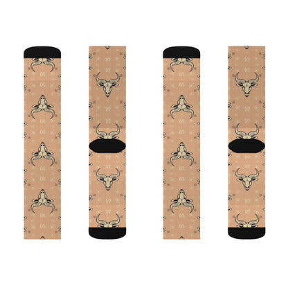 Sublimation Socks, Taurus, Zodiac, Pattern