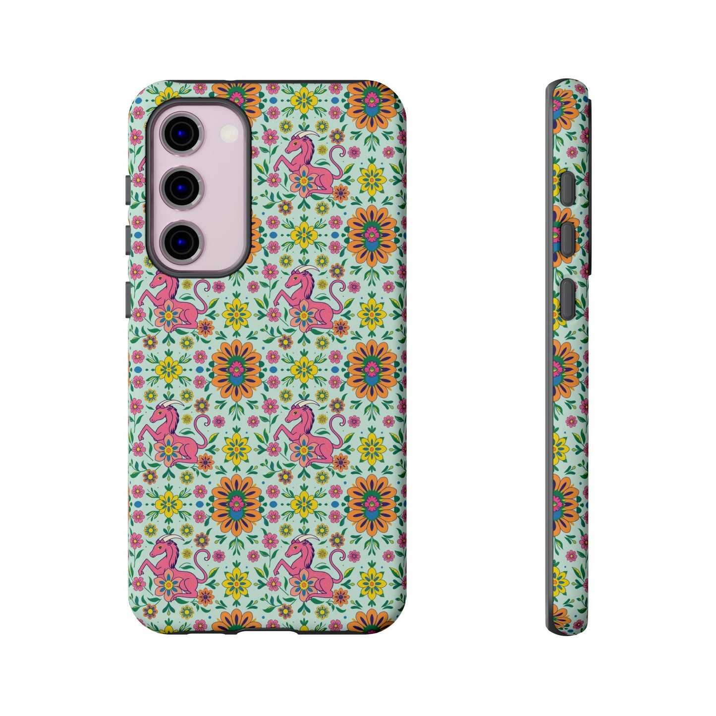 Tough Cases, Aquarius, Zodiac, Flower Pattern