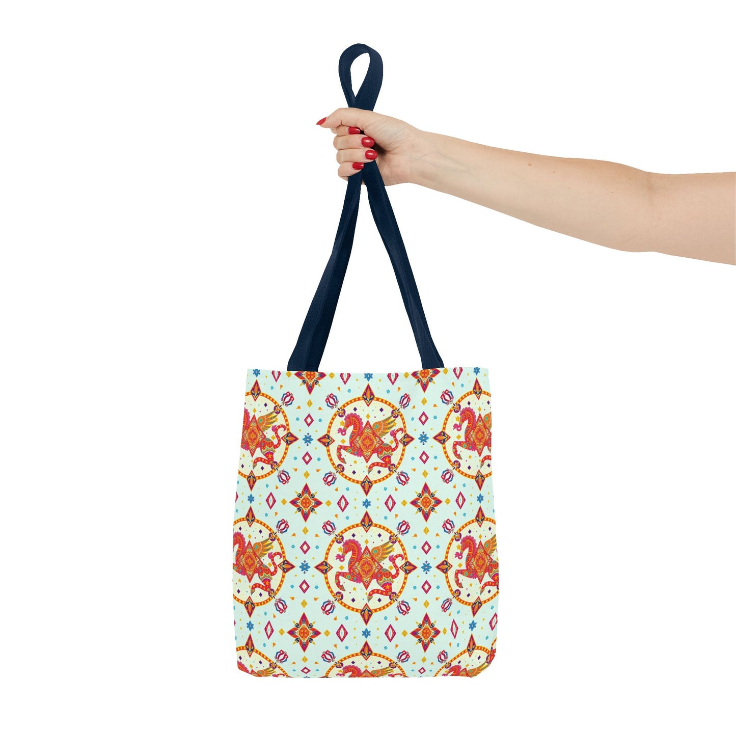 Tote Bag (AOP), Aquarius, Zodiac v1, Jewel Pattern