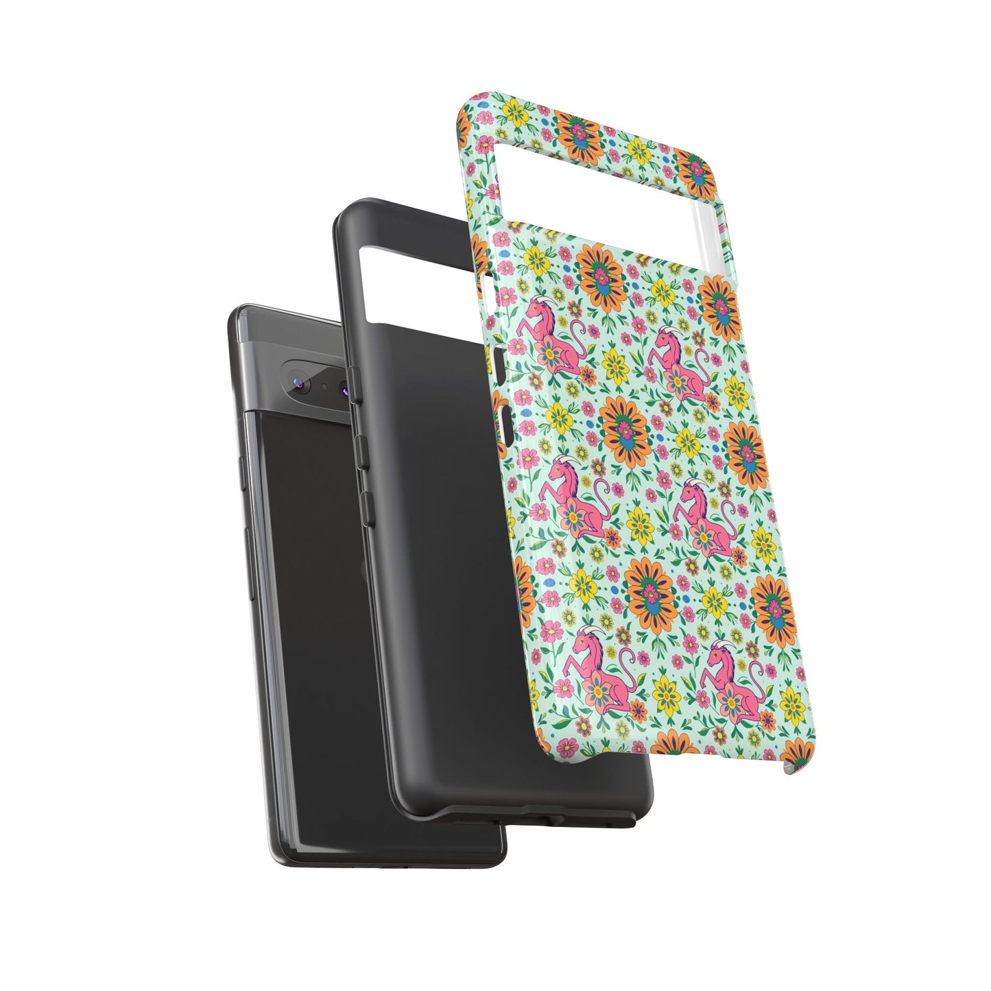 Tough Cases, Aquarius, Zodiac, Flower Pattern