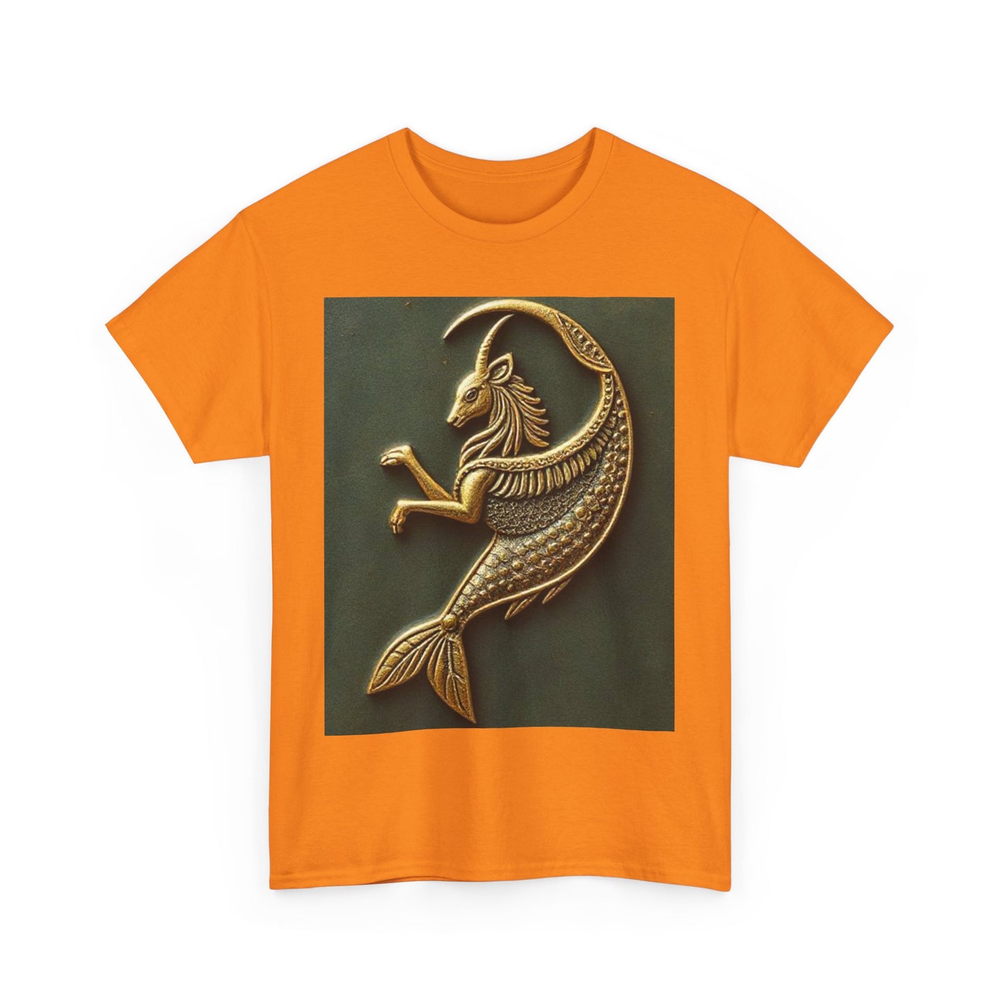 Unisex Heavy Cotton T-Shirt, Capricorn Animal. Symbol, Zodiac Design