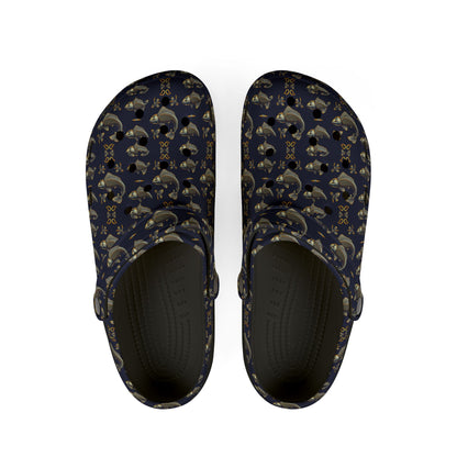 EVA Foam Rubber Shoes, (AOP), Pisces, Zodiac, Pattern