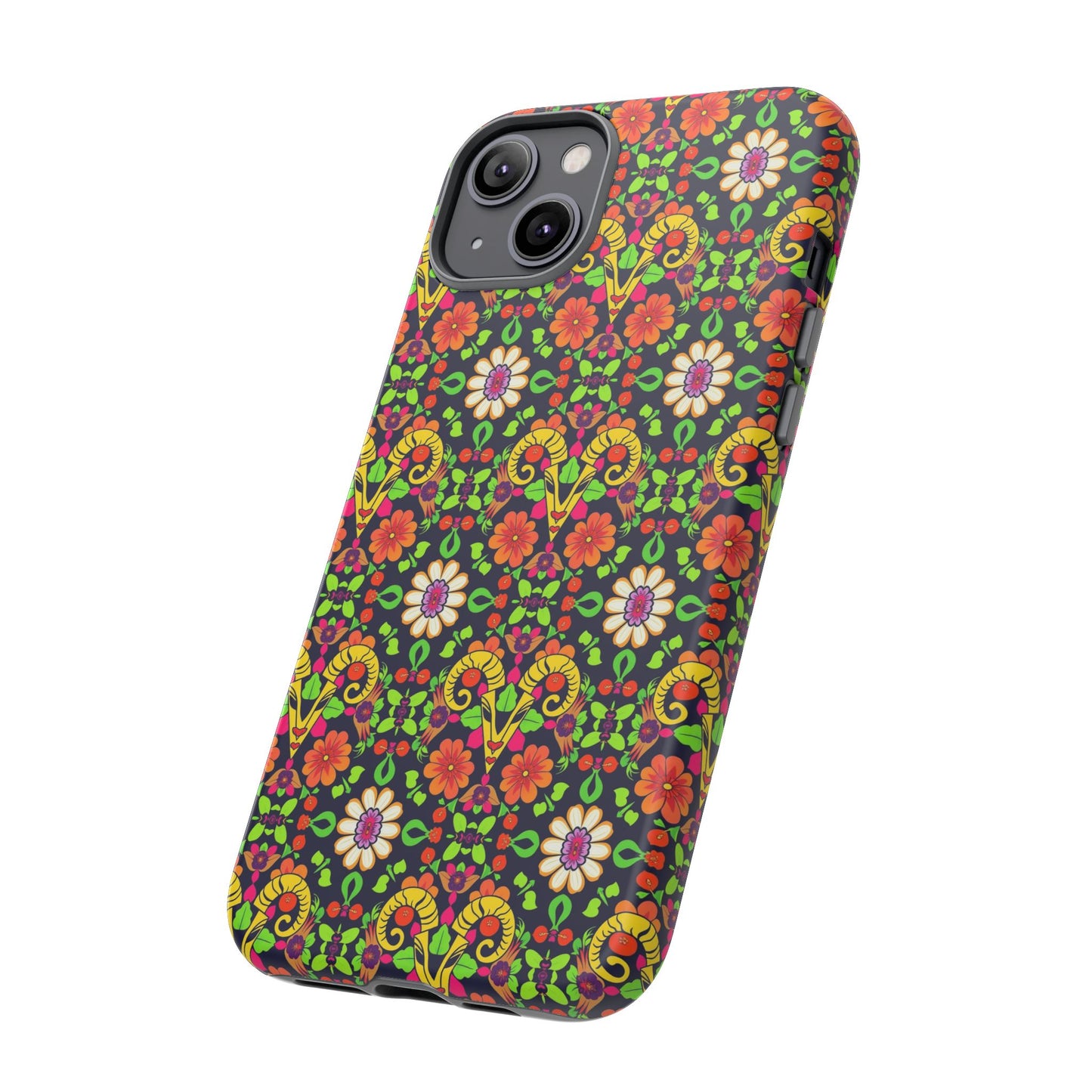 Tough Cases, Aries, Zodiac v4, Flower Pattern