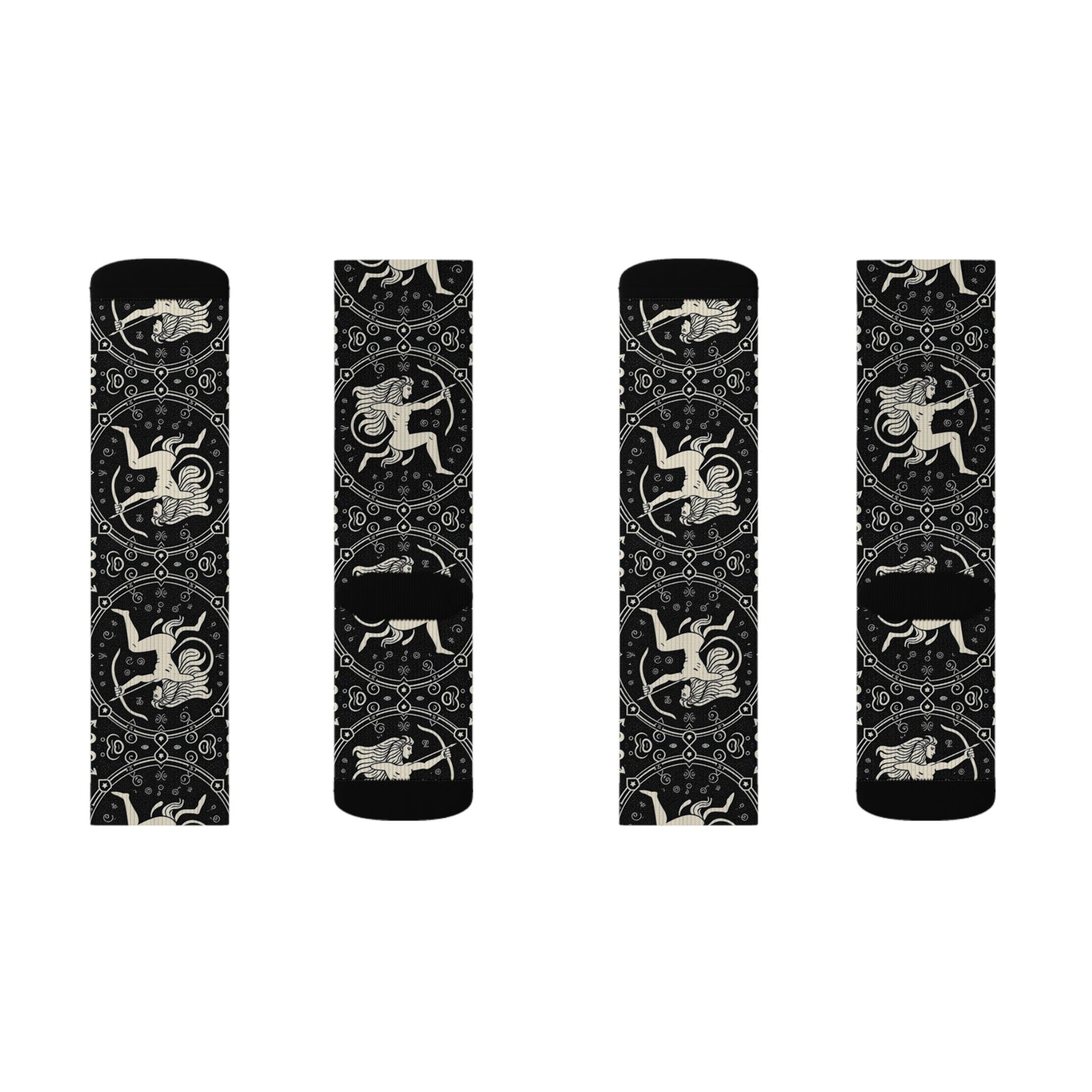 Sublimation Socks, Sagittarius, Zodiac, Pattern