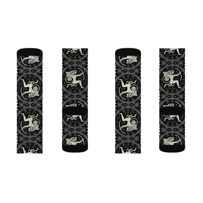 Sublimation Socks, Sagittarius, Zodiac, Pattern
