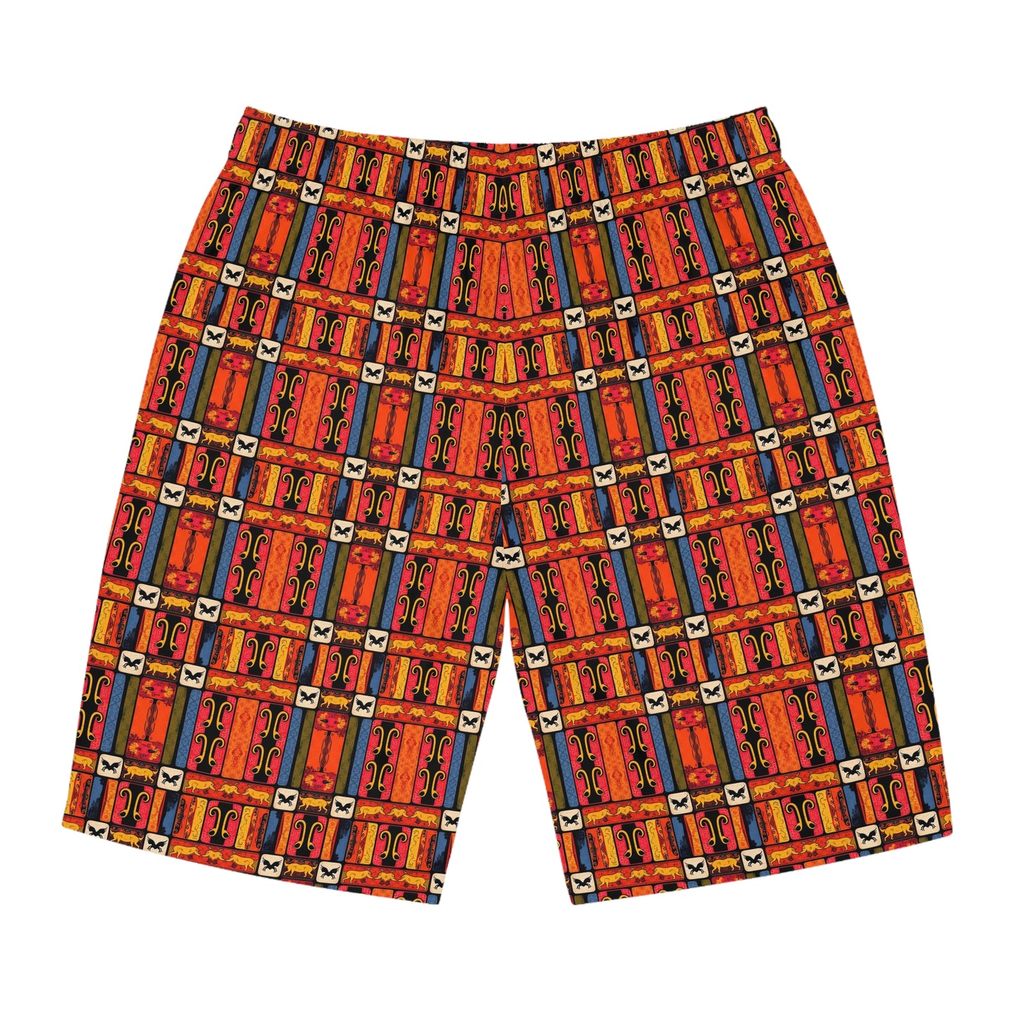 Men's Board Shorts, (AOP), Virgo, Zodiac v1, Shape Pattern