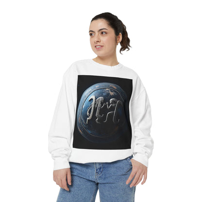 Garment-Dyed Sweatshirt, Unisex, Space Symbol Design, Gemini