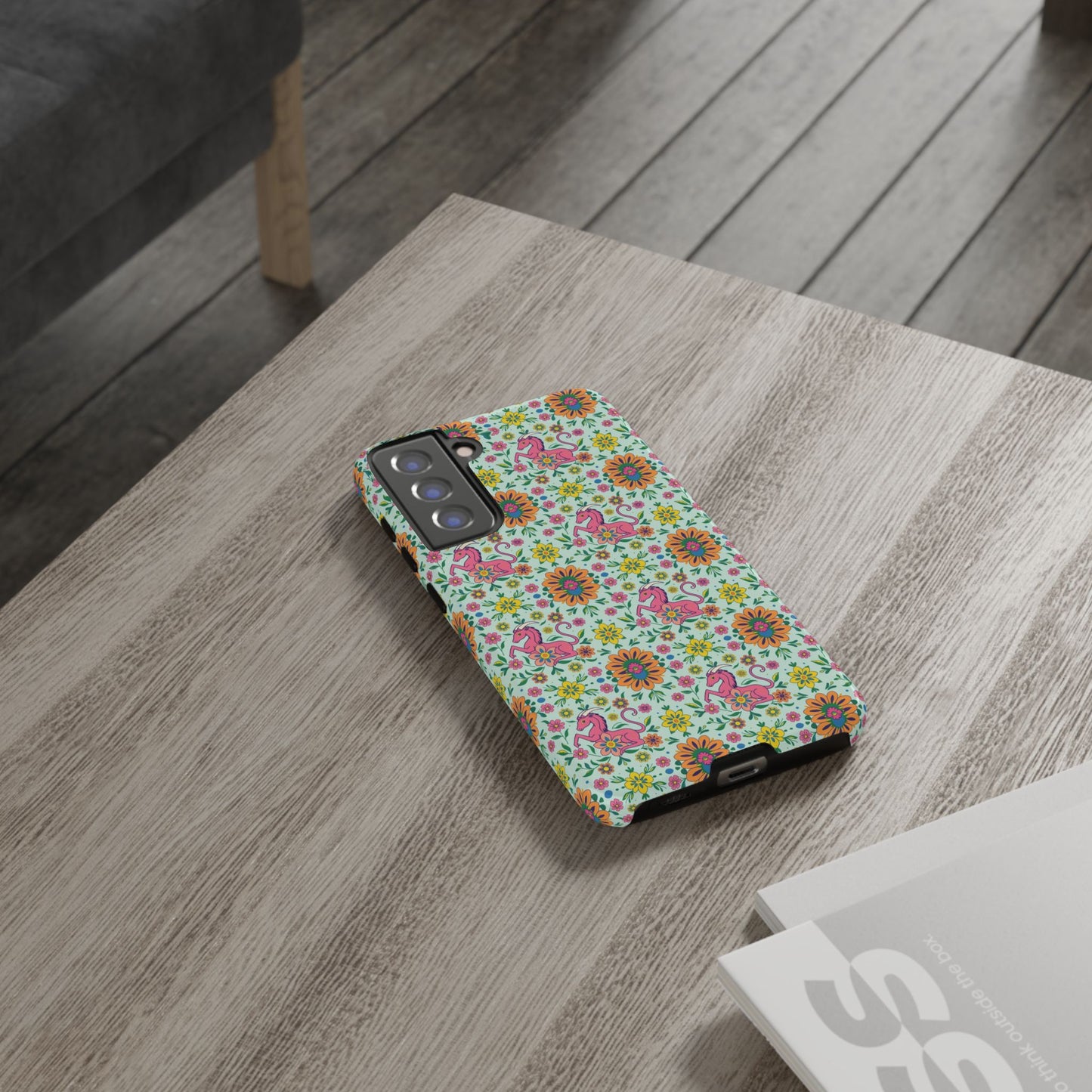 Tough Cases, Aquarius, Zodiac, Flower Pattern