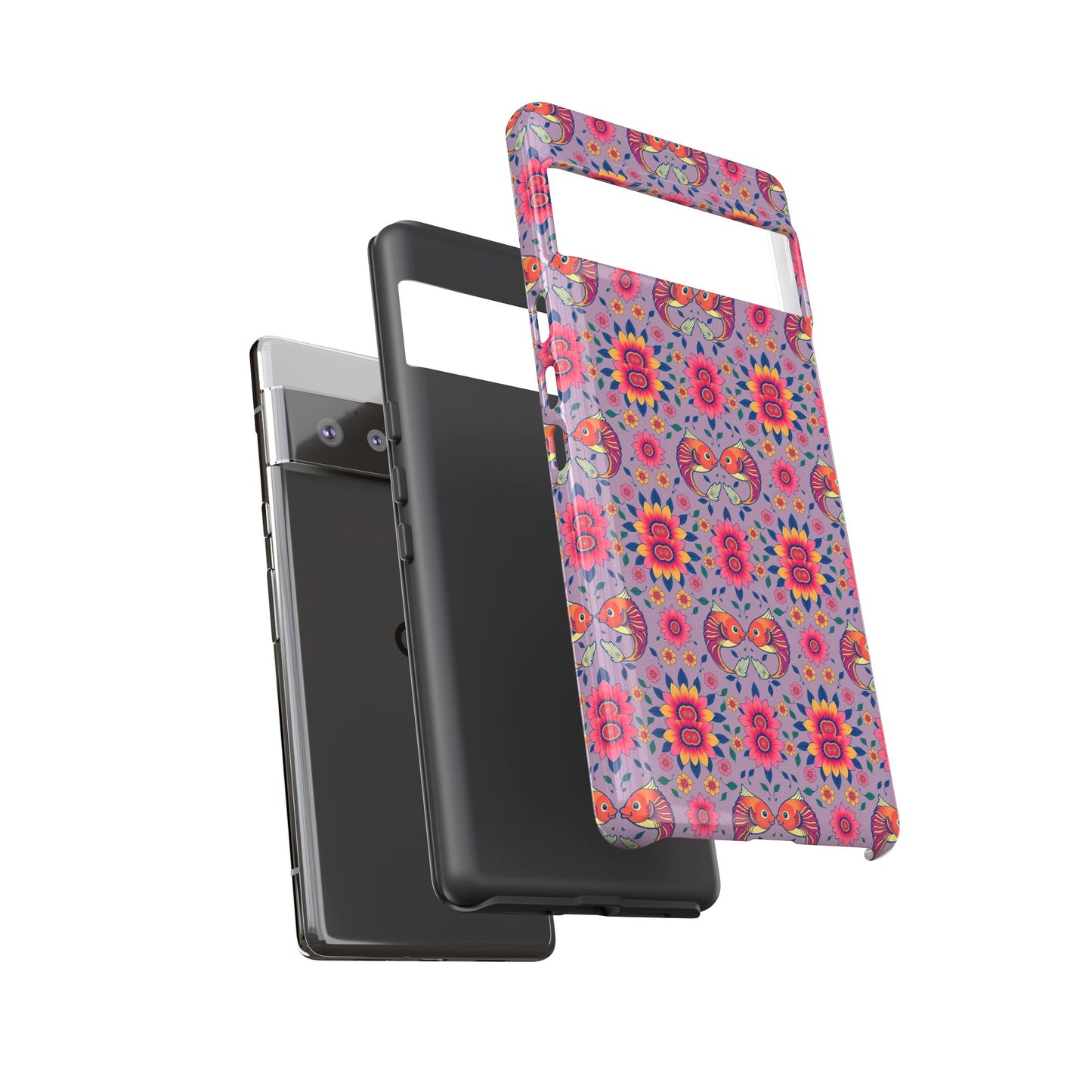 Tough Cases, Pisces, Zodiac v3, Flower Pattern