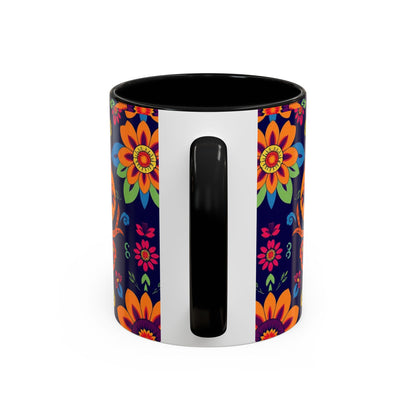 Accent Coffee Mug, Cancer, Zodiac, Flower Pattern, (11, 15oz)