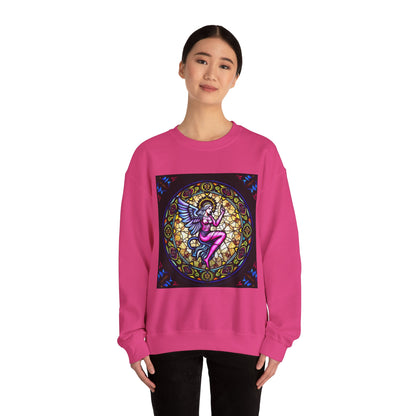 Unisex Heavy Blend™ Crewneck Sweatshirt, Glass 1, Virgo Zodiac Design