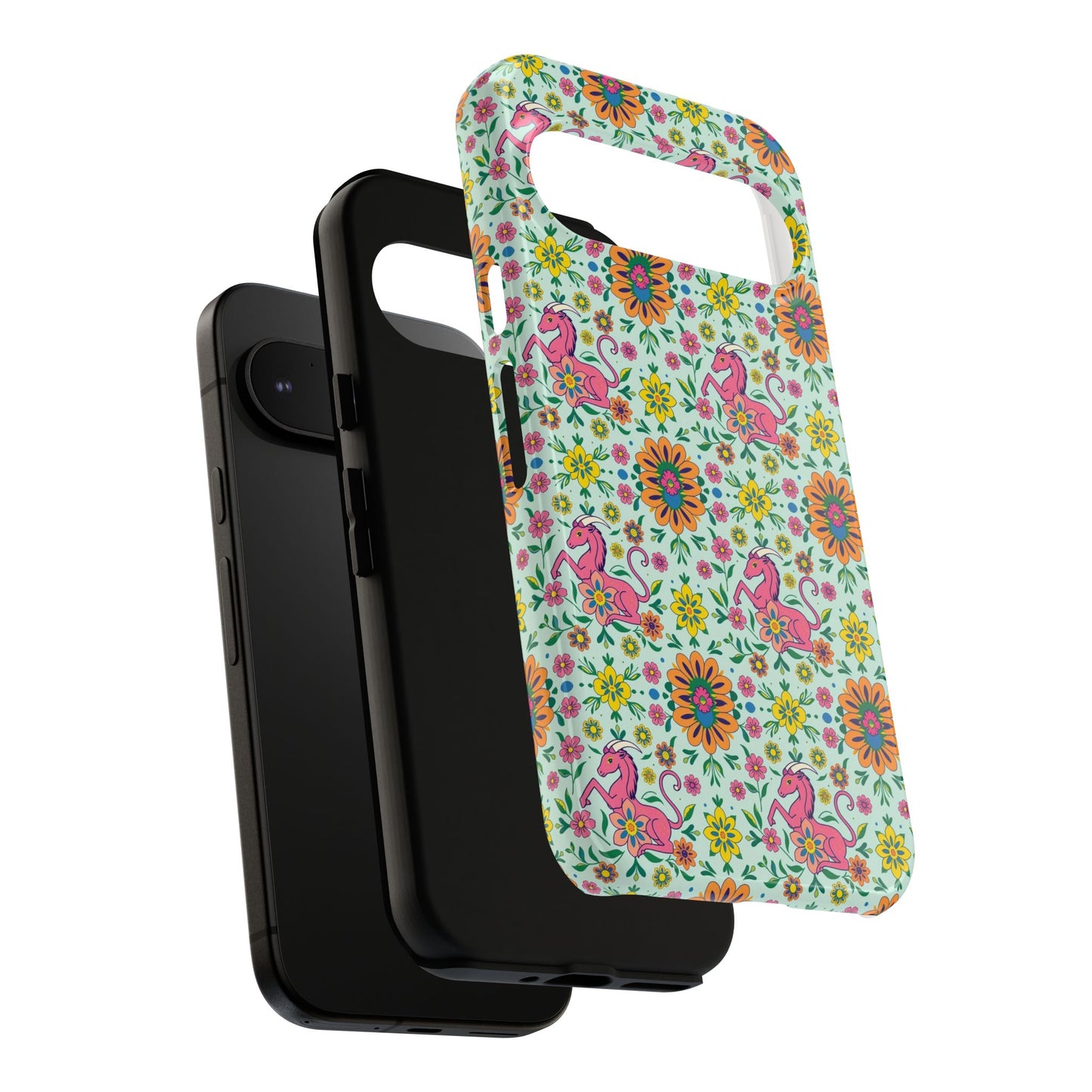 Tough Cases, Aquarius, Zodiac, Flower Pattern