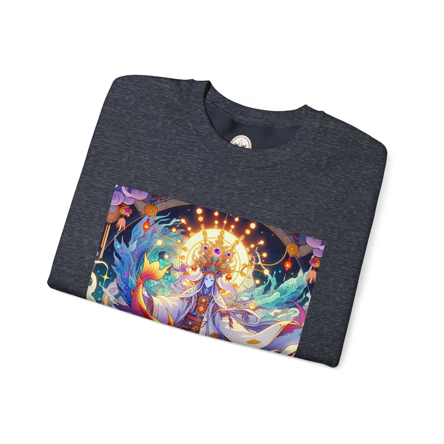 Unisex Heavy Blend™ Crewneck Sweatshirt, Anime Pisces King, Zodiac Design