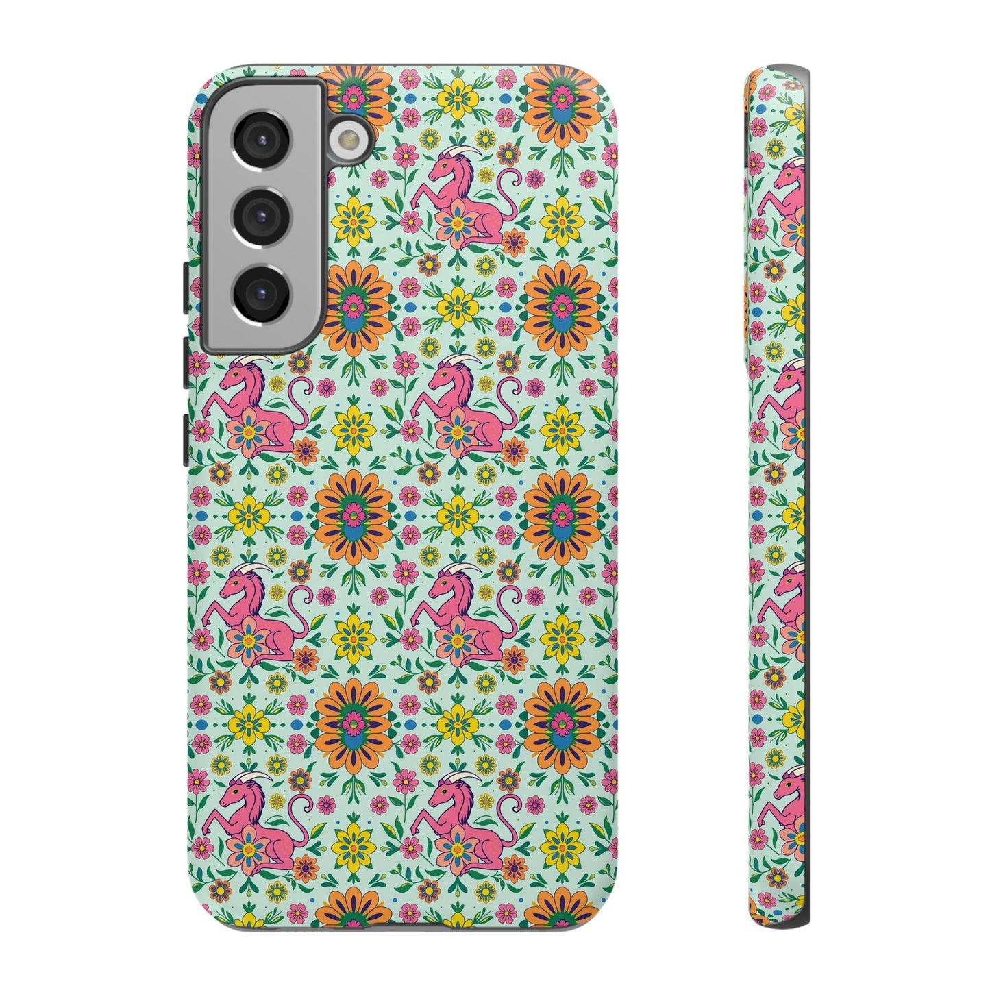 Tough Cases, Aquarius, Zodiac, Flower Pattern