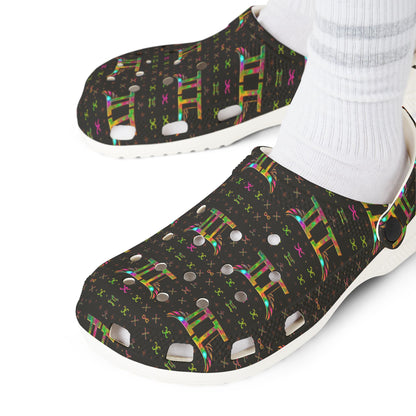 EVA Foam Rubber Shoes, (AOP), Gemini, Zodiac v3, Pattern