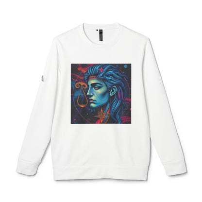 Adidas, Unisex Fleece Crewneck Sweatshirt, Libra, Pop Art, Zodiac