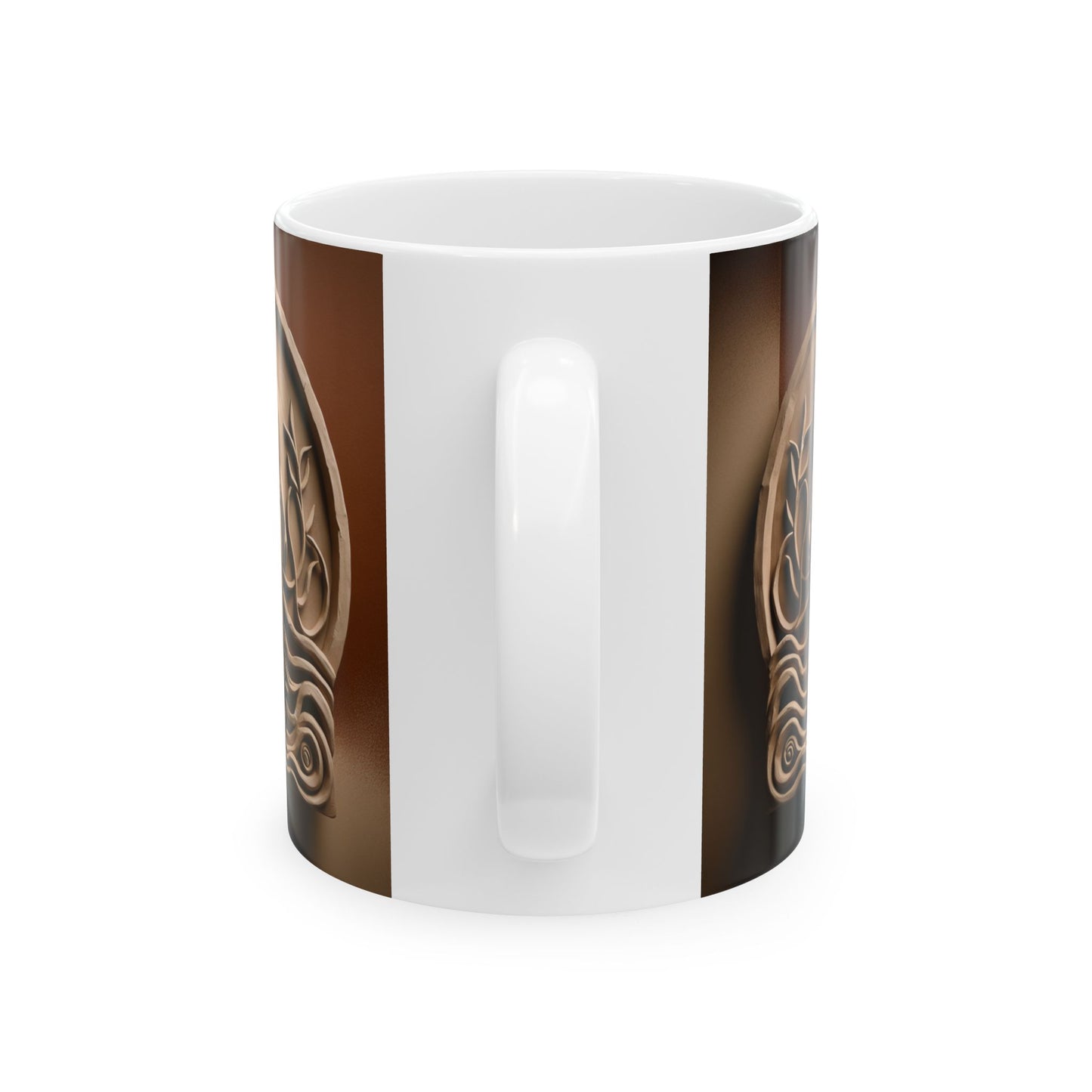 Ceramic Mug, (11oz, 15oz), Ceramic Coffee Mug, Statue Gemini Zodiac Design