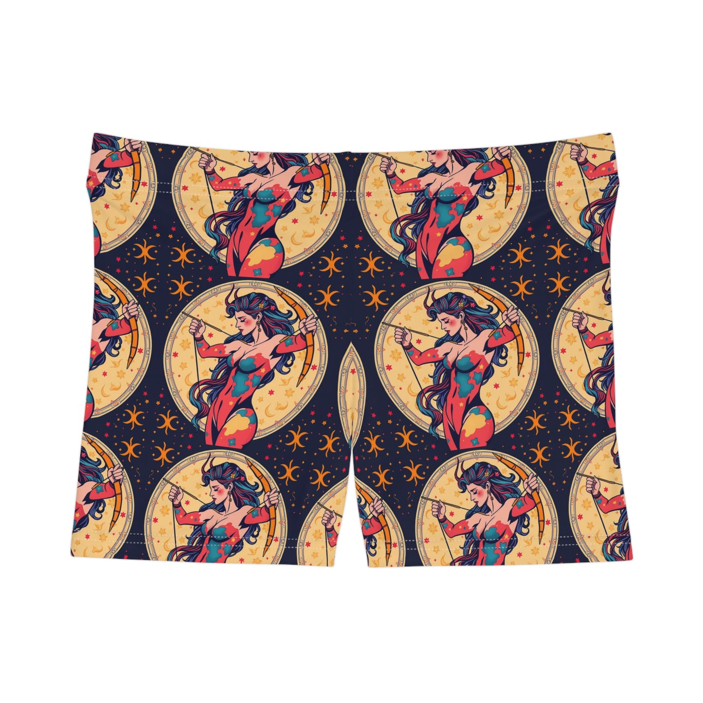 Women's Shorts, (AOP), Sagittarius, Zodiac v3, Sexy Pattern