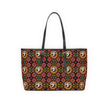 Leather Shoulder Bag, Sagittarius, Zodiac, Flower Pattern
