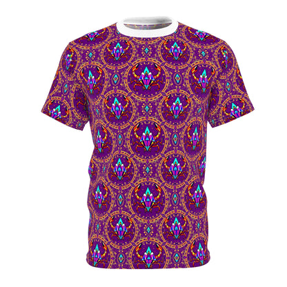 Unisex Cut & Sew T-Shirt, (AOP), Scorpio, Zodiac v1, Jewels Pattern
