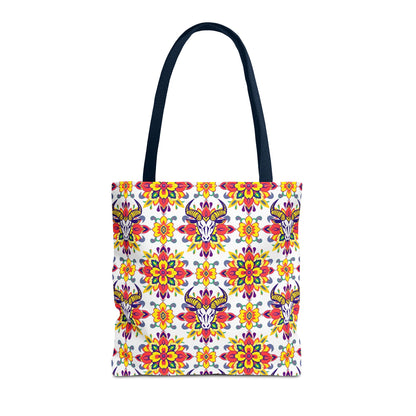 Tote Bag (AOP), Taurus, Zodiac, Flower Pattern