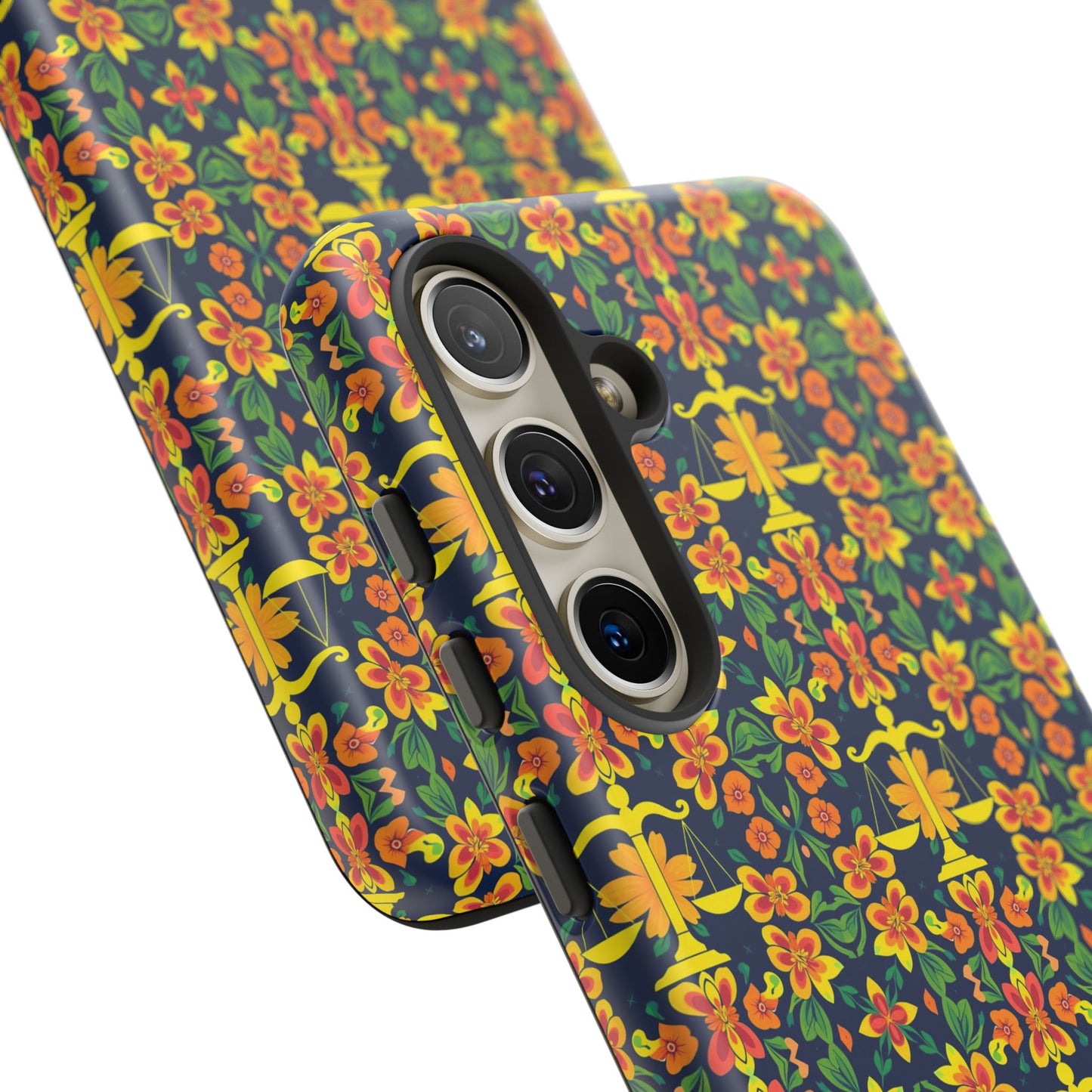 Tough Cases, Libra, Zodiac v3, Flower Pattern