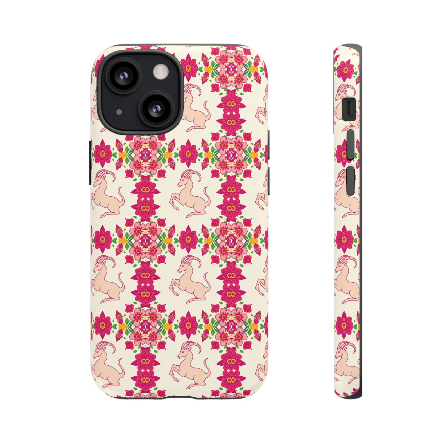 Tough Cases, Capricorn, Zodiac v3, Flower Pattern