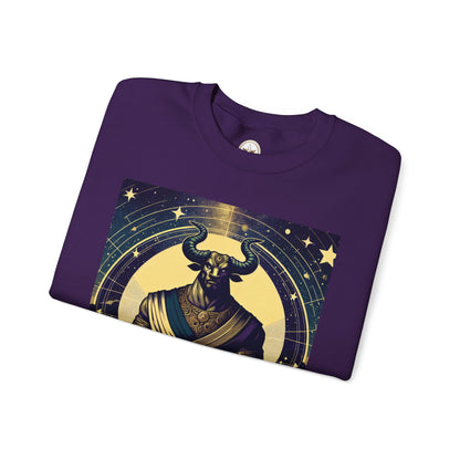 Unisex Heavy Blend™ Crewneck Sweatshirt, Minotaur, Taurus Zodiac Design