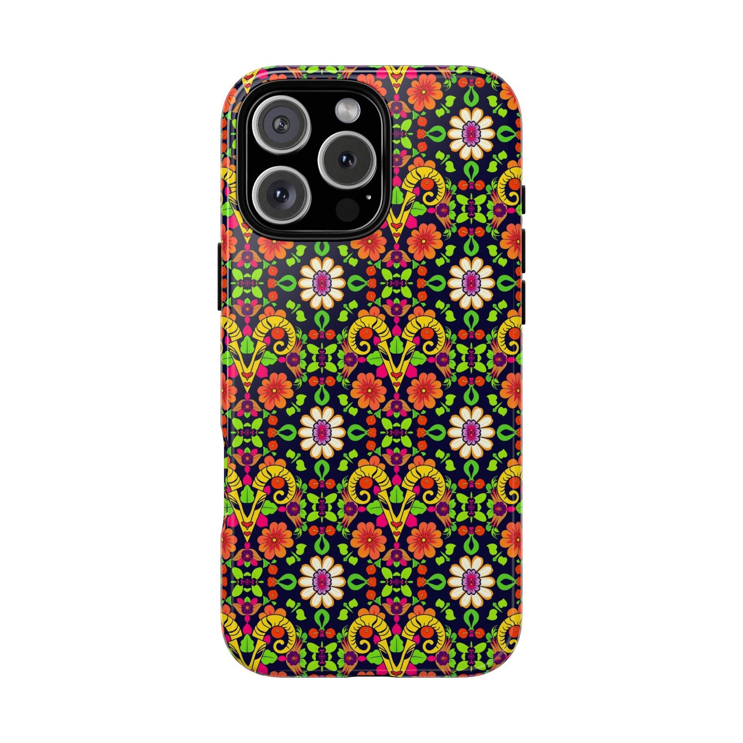 Tough Cases, Aries, Zodiac v4, Flower Pattern