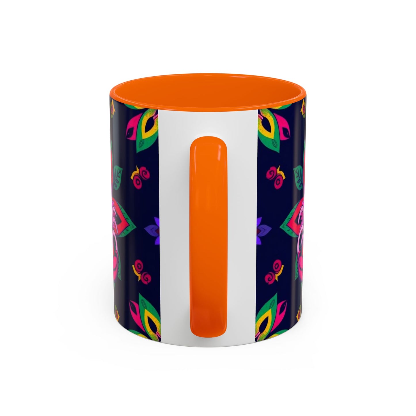 Accent Coffee Mug, Scorpio, Zodiac v4. Flower Pattern, (11, 15oz)