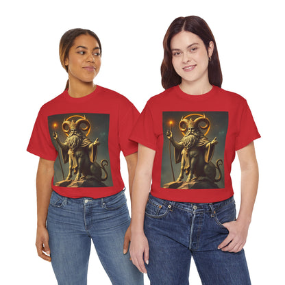 Unisex Heavy Cotton T-Shirt, Taurus God, Zodiac Design
