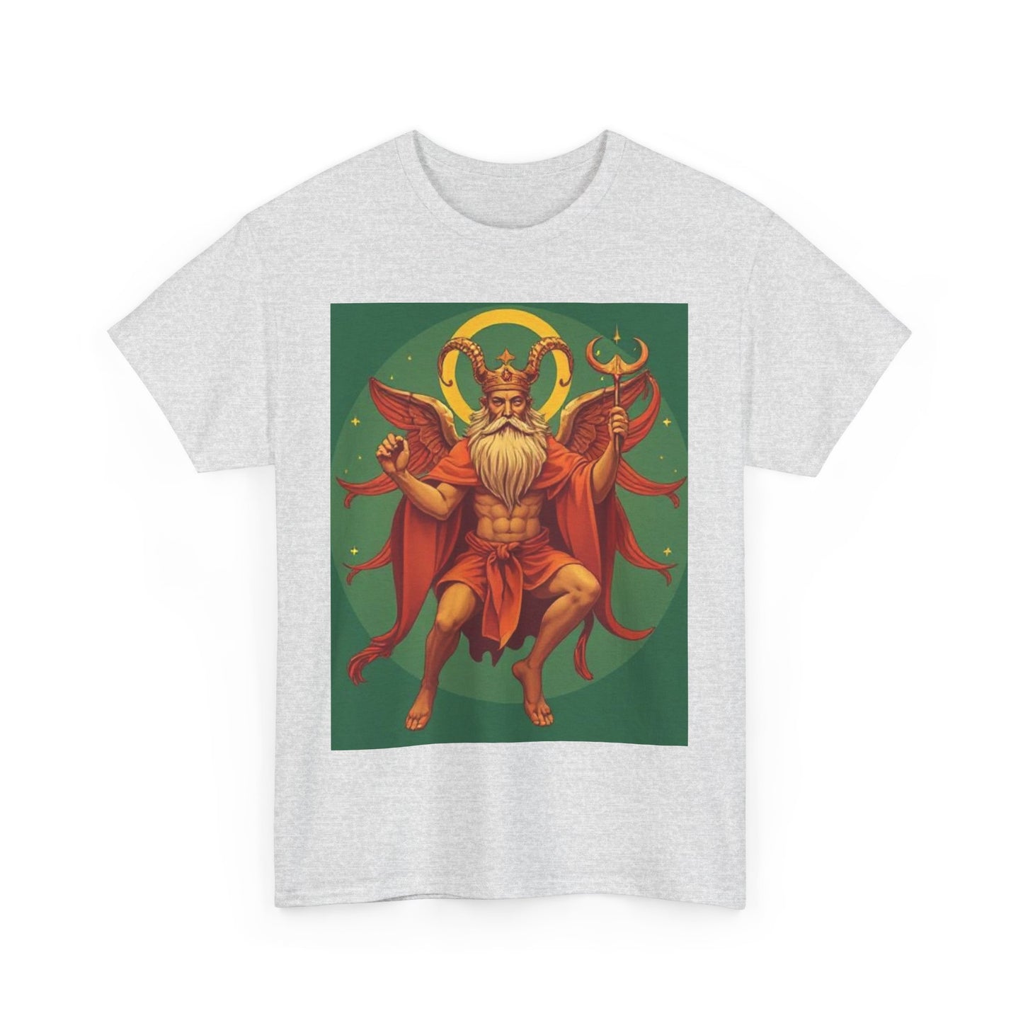 Unisex Heavy Cotton T-Shirt, Aries God, Zodiac Design