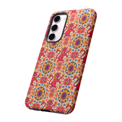 Tough Cases, Leo, Zodiac v1, Flower Pattern