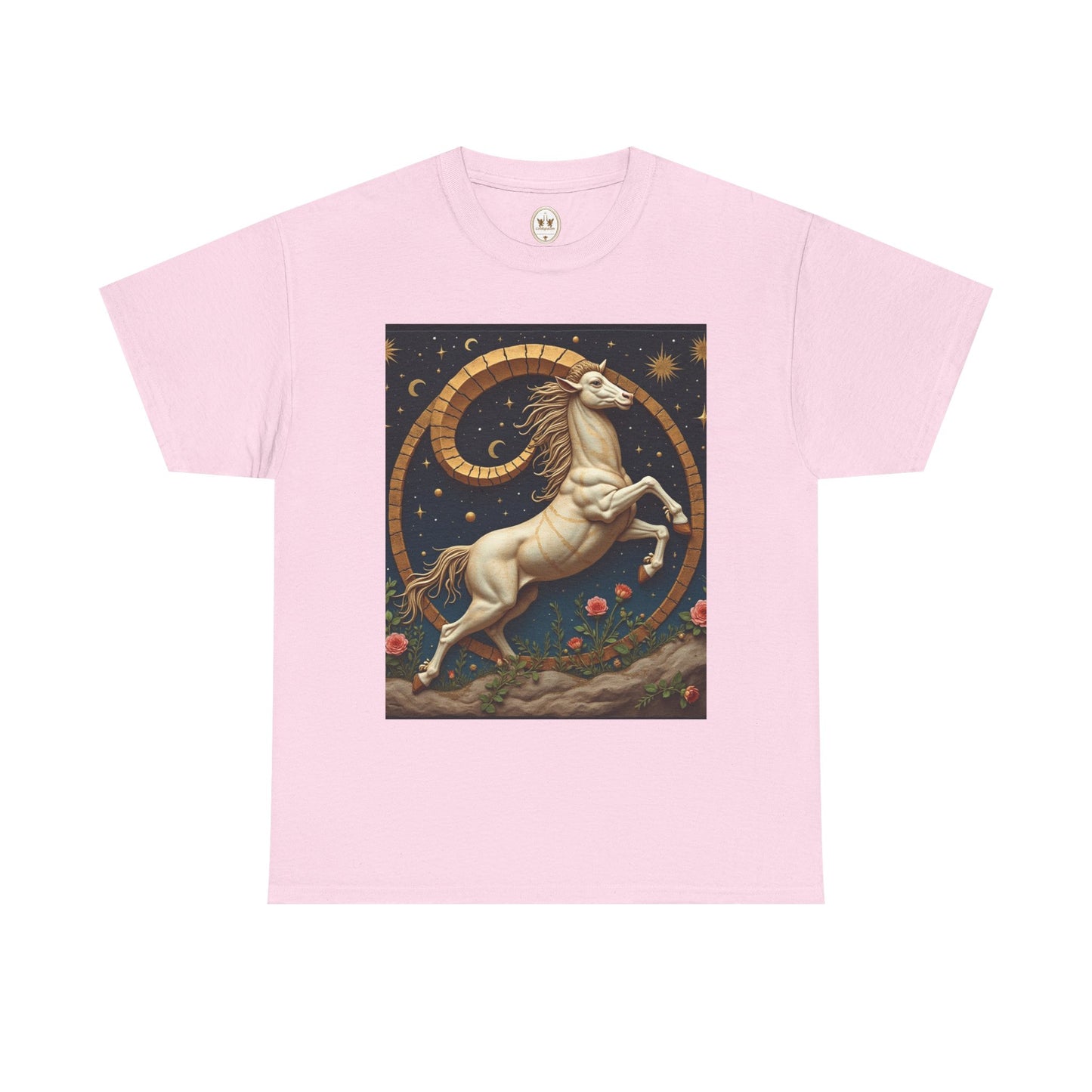 Unisex Heavy Cotton T-Shirt, Aries Animal 1v, Zodiac Design