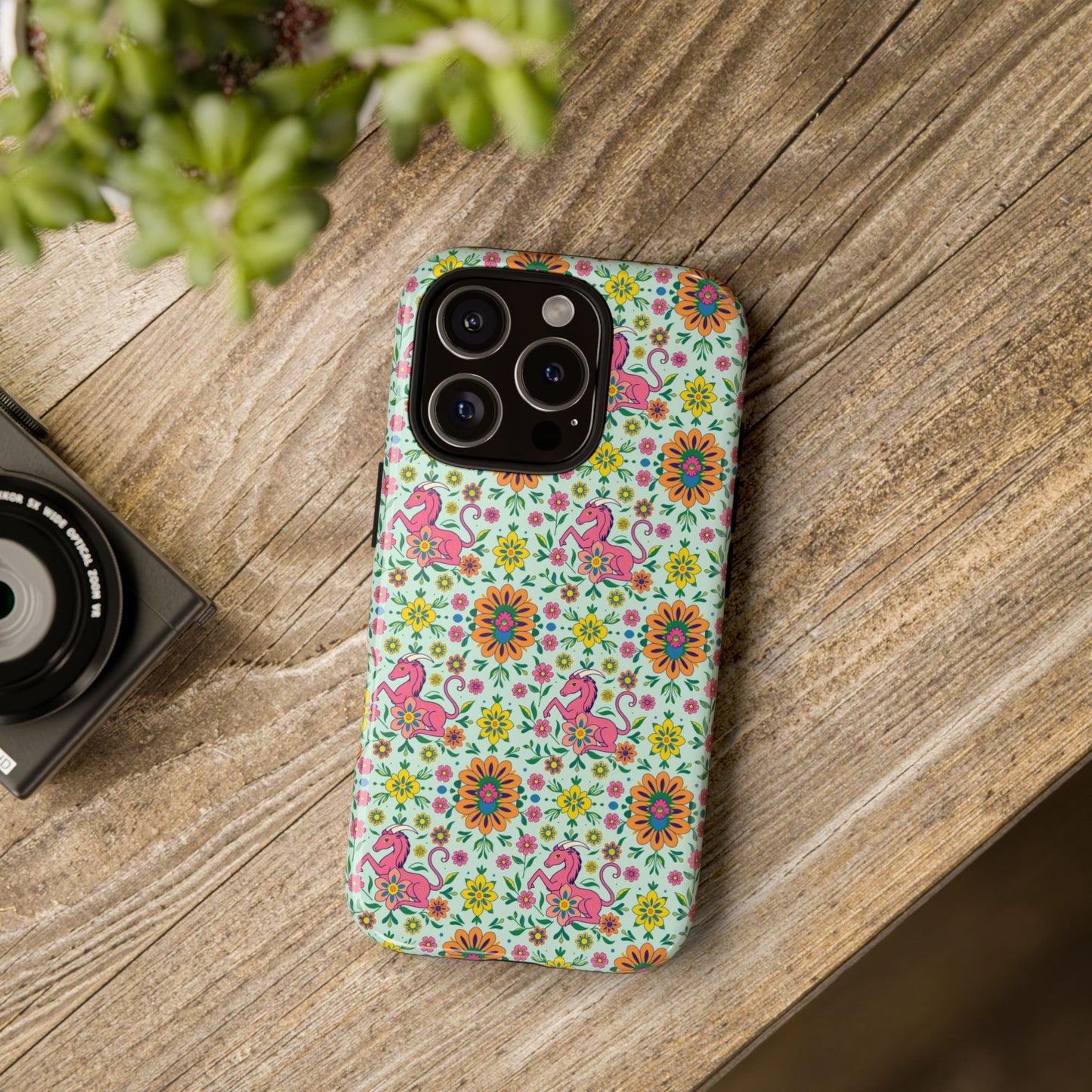 Tough Cases, Aquarius, Zodiac, Flower Pattern